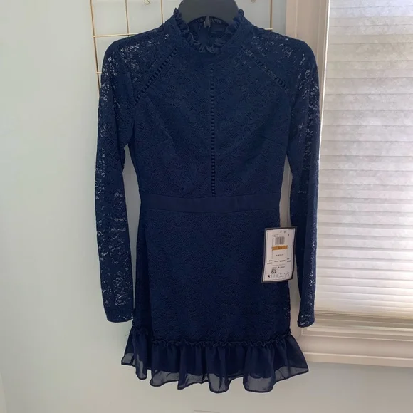B Darlin | Dresses | Nwt B Darlin Navy Size 34 Lace Dress | Poshmark